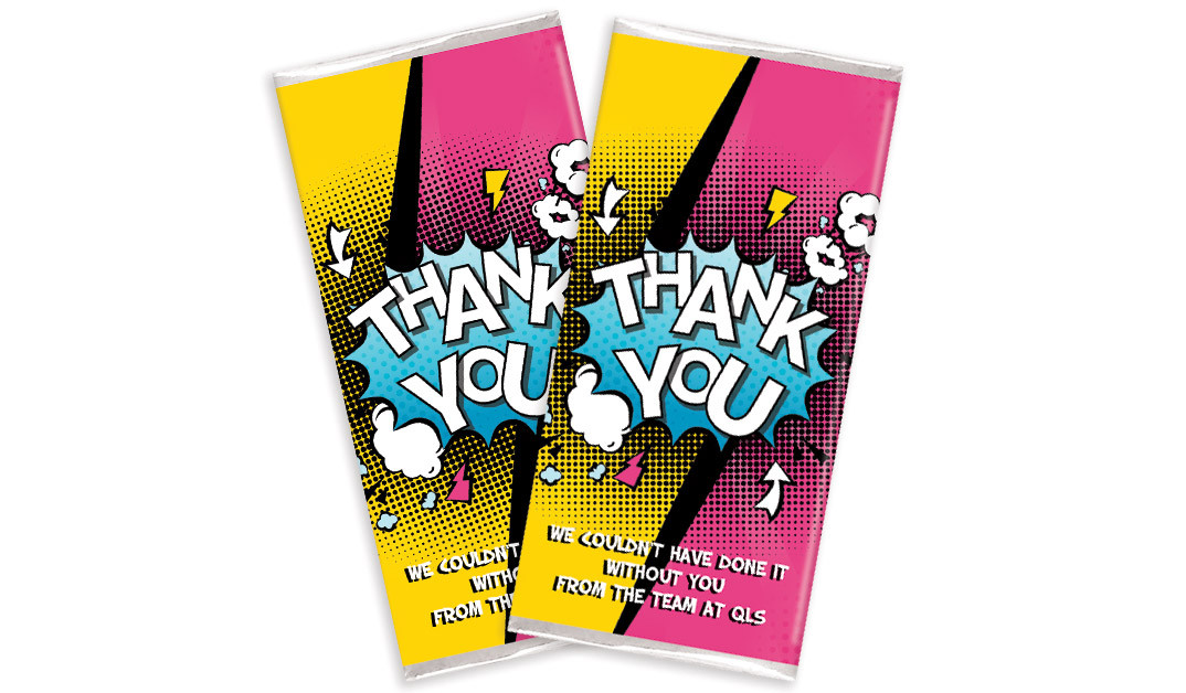 Fun Sunburst Thank You Personalised Chocolate Bar