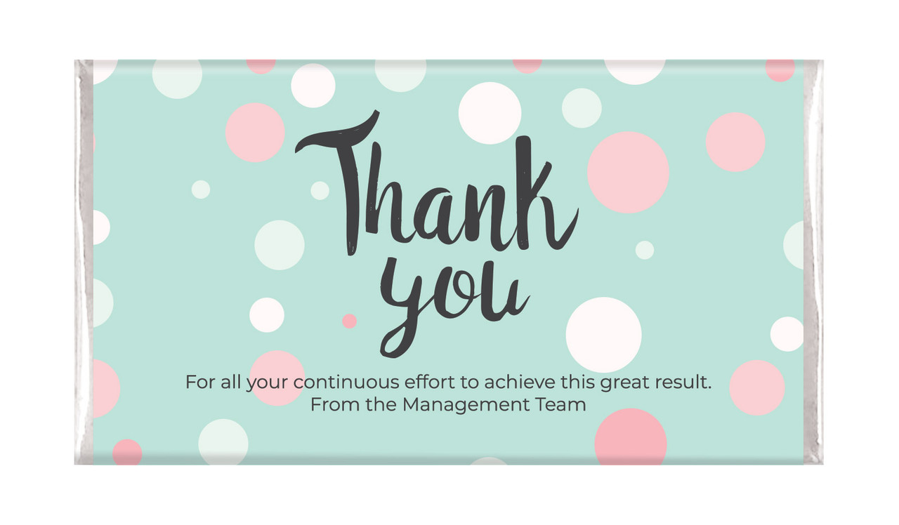 Dots Thank You Personalised Chocolate Bars