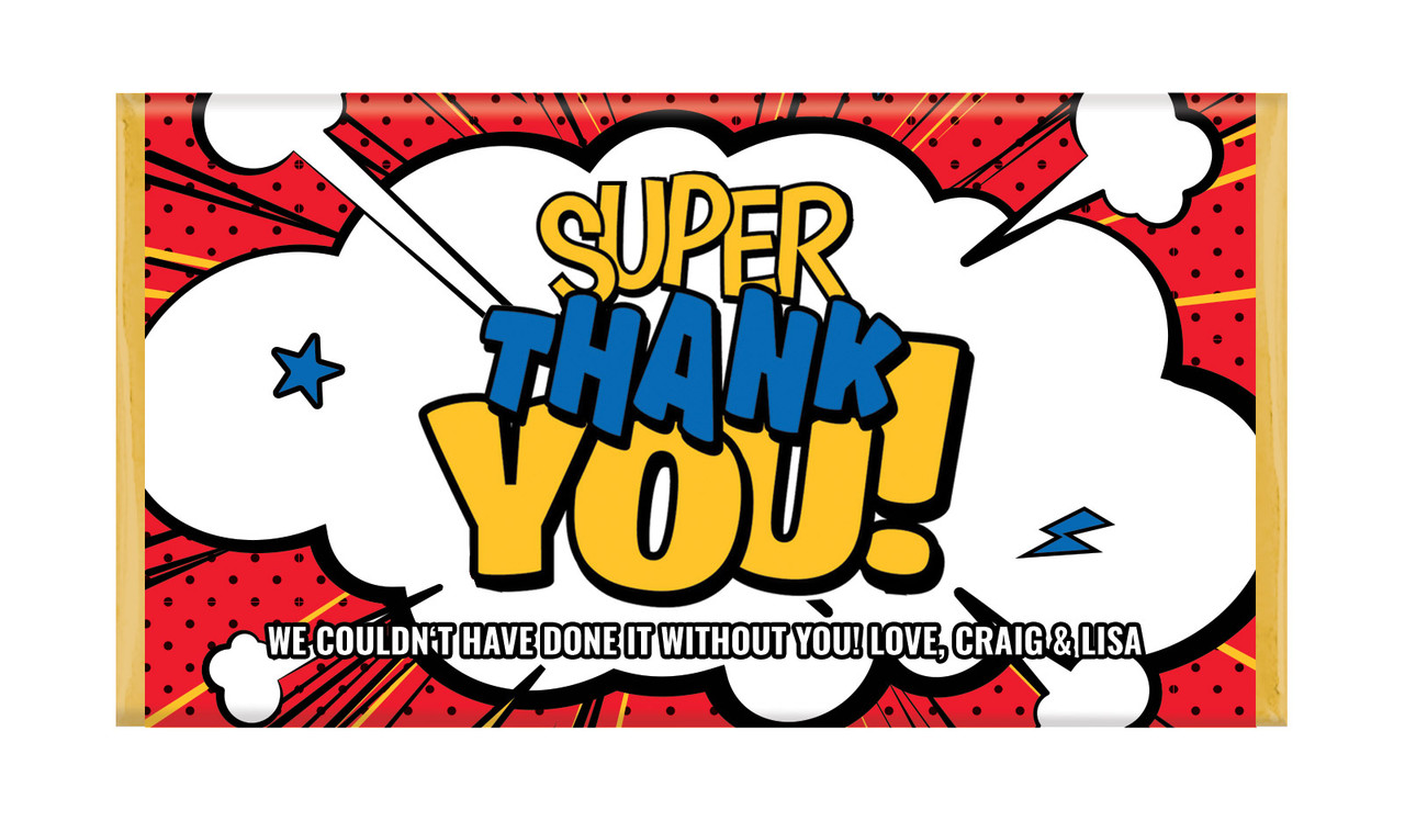 Super Thank You Personalised Chocolate Bar