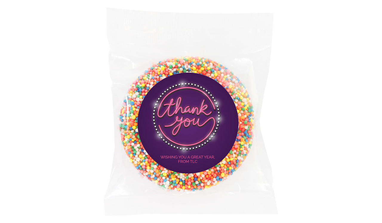 Neon Sign Thank You Chocolate Freckle