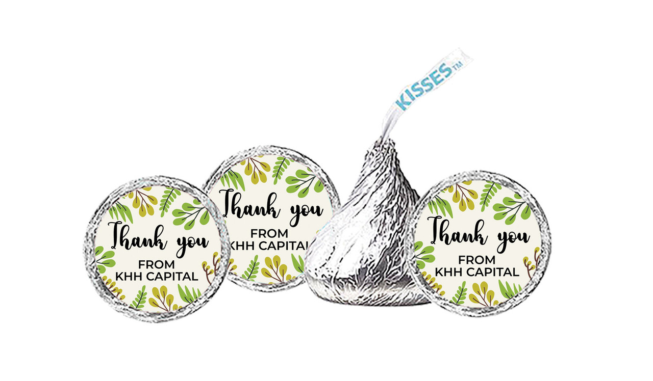 Floral Personalised Thank You Hershey's Kisses
