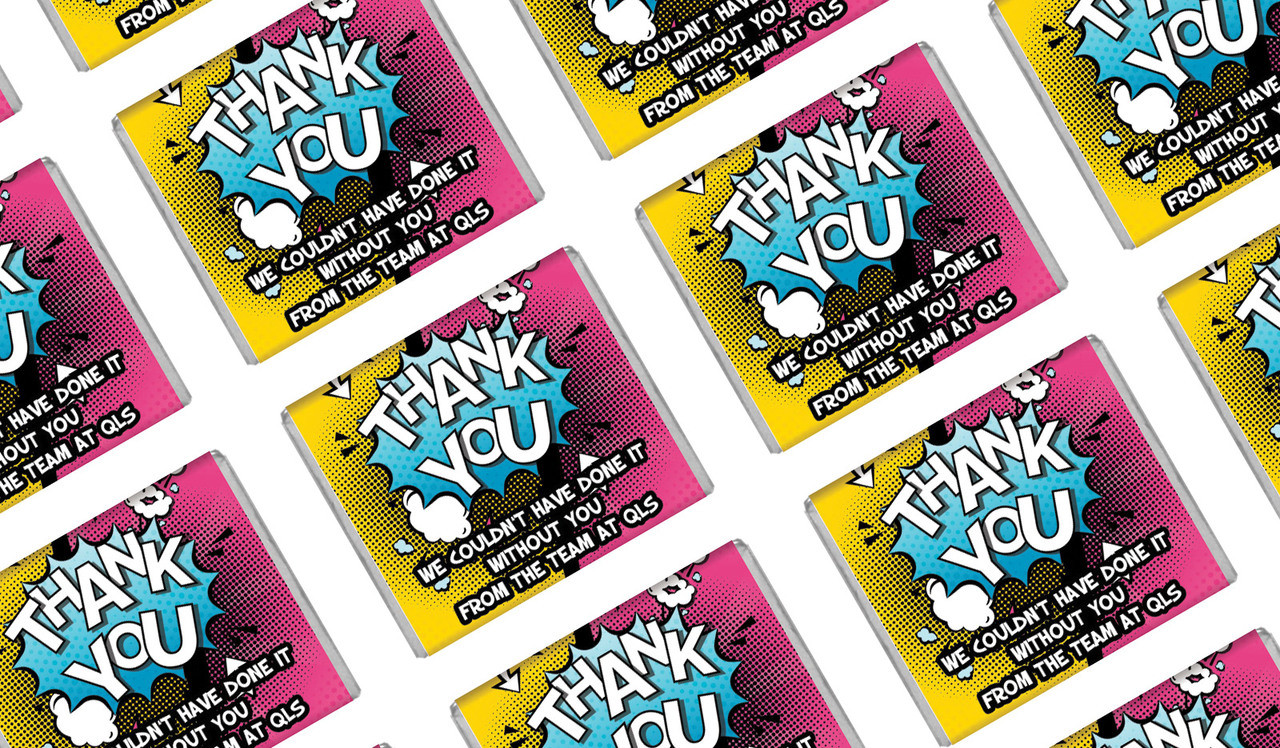 Fun Sunburst Personalised Thank You Mini Chocolate