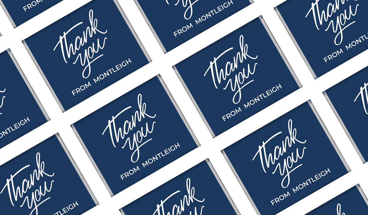 Navy Blue Personalised Thank You Mini Chocolate