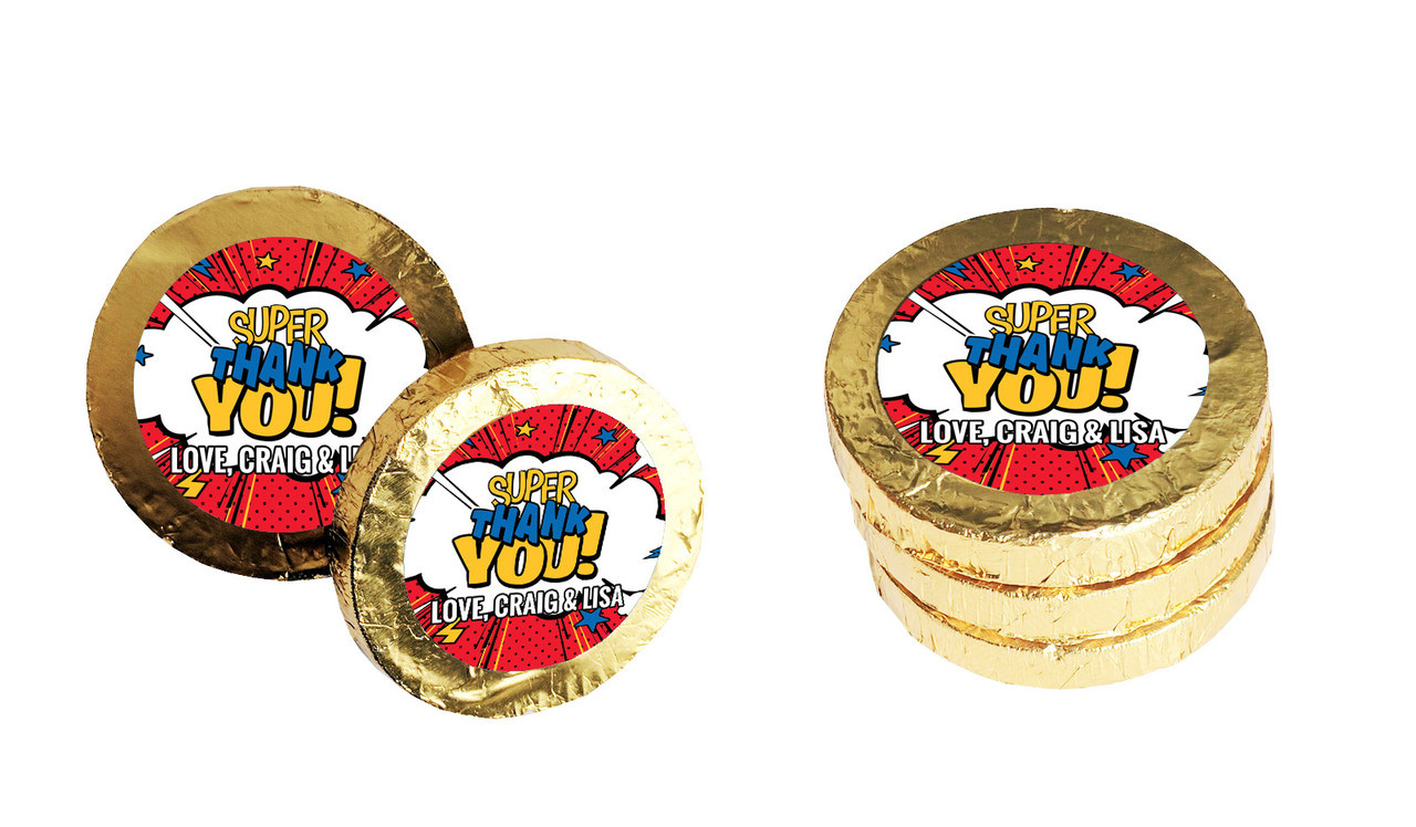 Super Thank You Personalised Thank You Chocolate Coins