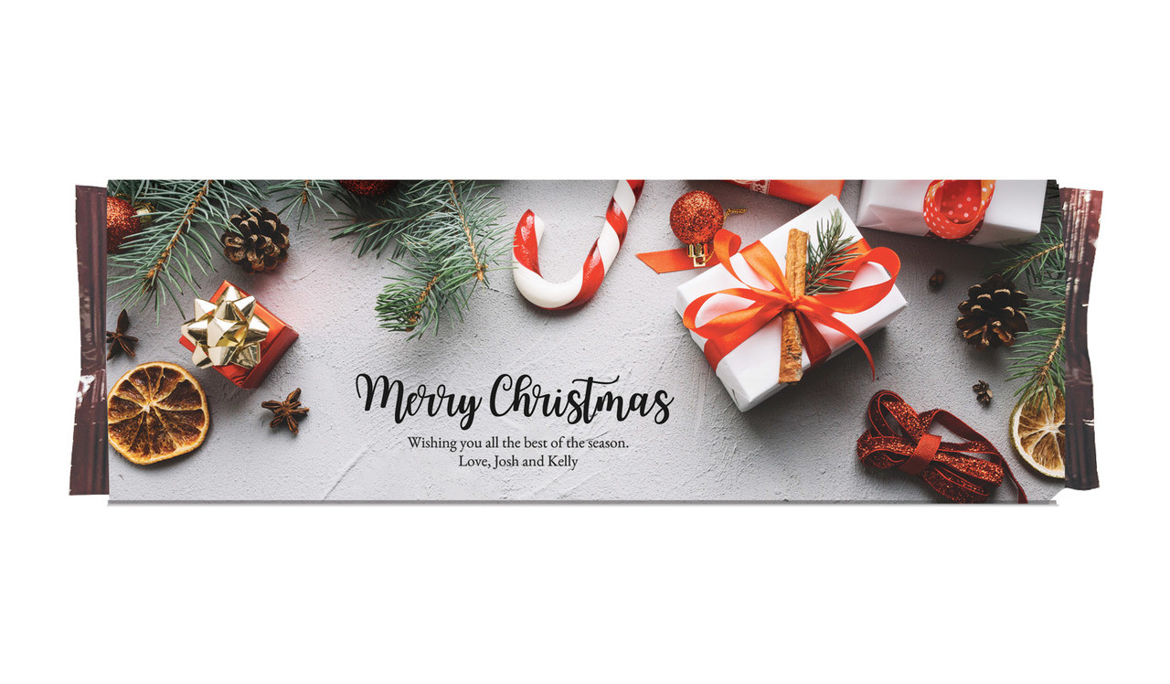 Christmas Background Customised Packet Of TimTams TM