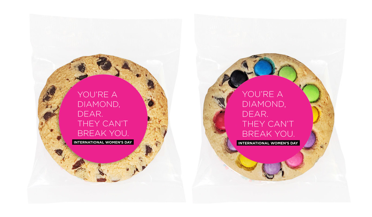 Diamond Womens Day Personalised Cookie 80g