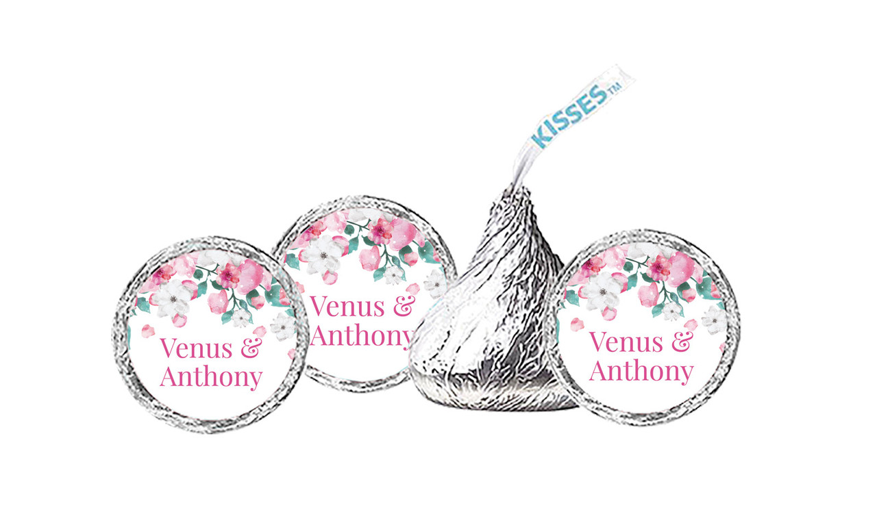 Falling Petals Personalised Hershey's Kisses