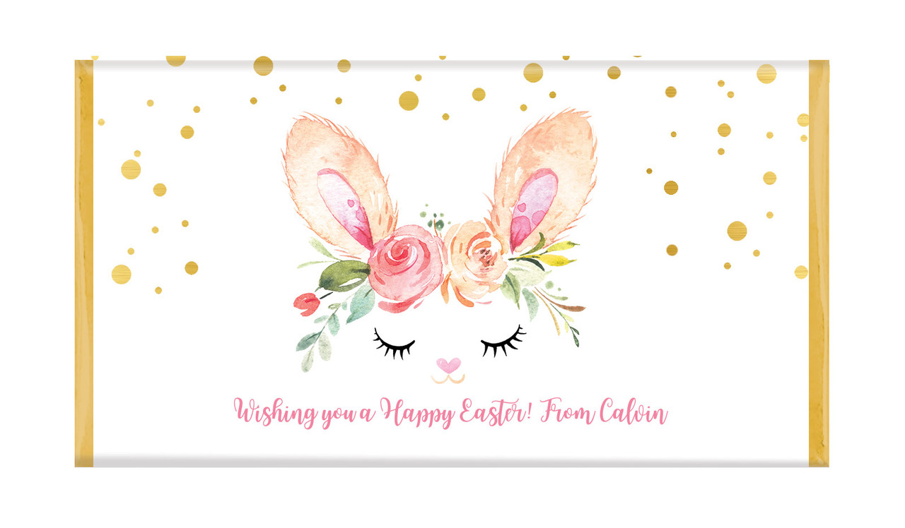 Bunny Face Personalised Easter Chocolate Bars