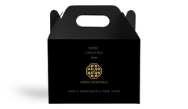 Black Corporate Personalised Gable Favour Box