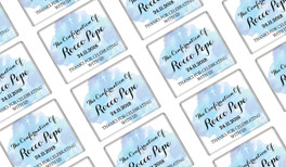 A Splash Of Watercolour Blue Custom Confirmation Mini Chocolates
