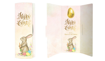 Beautiful Bunny Personalised Easter Chocolate Card