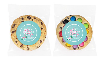Pink Blooms On Aqua Mother's Day Cookie
