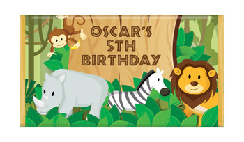 Jungle Animals Personalised Birthday Chocolate Bars