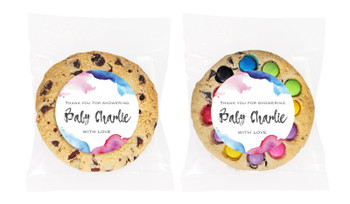 Mixed Water Colour Baby Shower Cookie