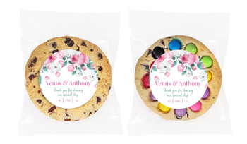 Falling Petals Personalised Cookie