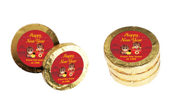 Cute Chinese New Year Chocolate Coins (Gold Or Silver)