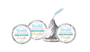 Twinkle Star 1st Birthday Personalised Hershey's Kisses