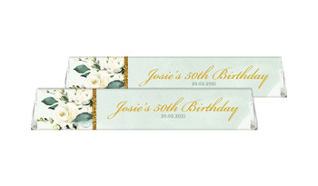 Elegant Greenery Custom Toblerone Chocolate Bar 50g