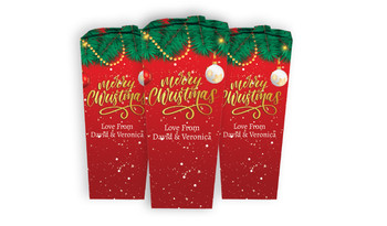 Red Festive Christmas Personalised Chocabox