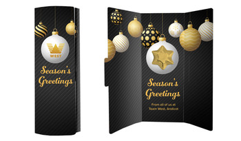 Luxury Black Personalised Christmas Chocolate Greeting Card