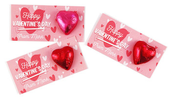 Fun Hearts Valentine's Day Personalised Chocolate Heart Card