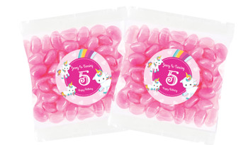 Unicorn Trio Birthday Personalised Lolly Bag (Choice Of Fillings)