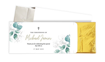 Dream Leaves Christening Personalised Chocolate Bar In A Box