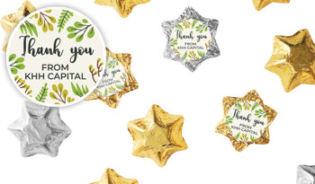 Floral Personalised Foil Chocolate Stars