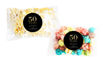 Big 50 Anniversary Personalised Popcorn Bag