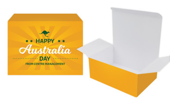 Green & Gold Australia Day Personalised Tuck Gift Box