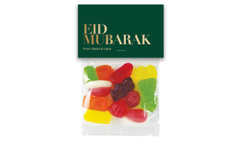 Simple Green Personalised Eid Lolly Bag With Topper