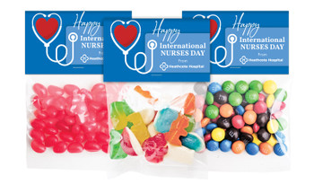 Heart Stethoscope International Nurses Day Personalised Lolly Bag With Topper