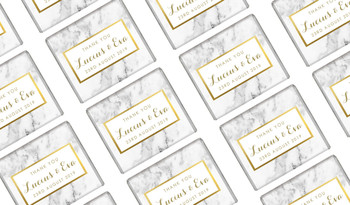 Marble & Gold Personalised Wedding Mini Chocolates