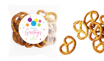 Vivid Baubles Christmas Personalised Bag Of Pretzels