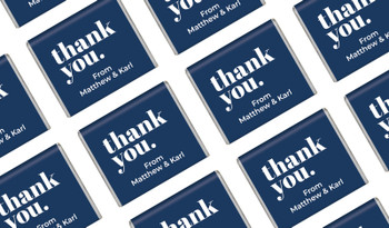 Bold Personalised Thank You Mini Chocolate
