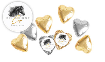 Dark Horse Melbourne Cup Horse Racing Foil Chocolate Hearts