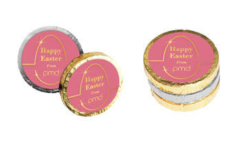 Golden Egg Custom Easter Chocolate Coins (Gold Or Silver)