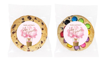 Teddy Bear Pink Baby Shower Personalised Cookie