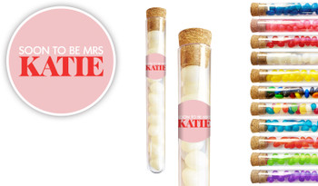 Simple Pink Hens Night Personalised Test Tubes