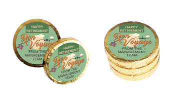 Bon Voyage Retirement Personalised Chocolate Coin