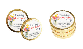 Helping Hand Early Childhood Educators Day Custom Chocolate Coin