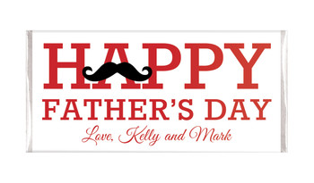 Moustache Fathers Day Custom Chocolates
