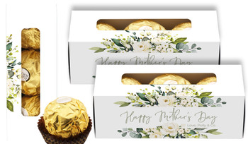 White Roses Mother's Day Personalised Ferrero Rocher Gift Box