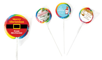 Christmas Personalised Rainbow Lollipops