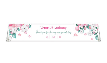 Falling Petals Wedding Personalised Large Toblerone Bar 100g 