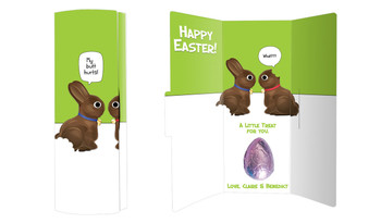 Chocolate Bunnies Personalised Easter Chocolate Card