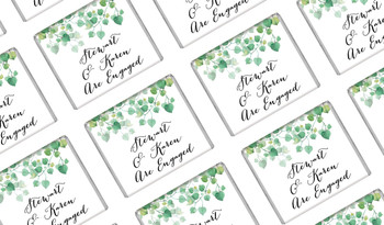 Hanging Leaves Personalised Engagement Mini Chocolates