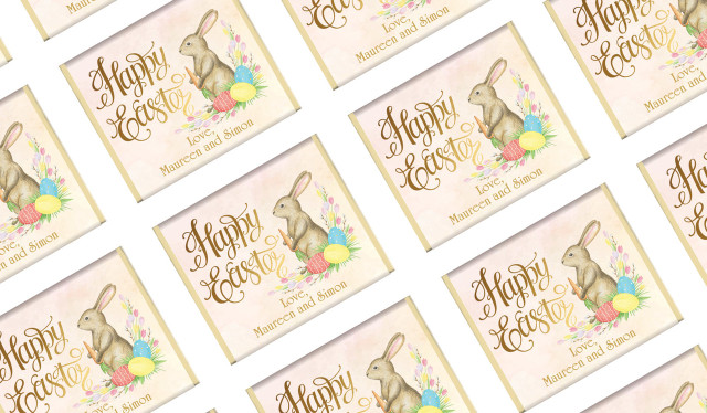 Beautiful Bunny Easter Personalised Mini Chocolates