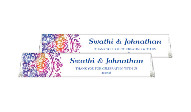 Radiant Mandala Wedding Personalised Toblerone Bar 50g