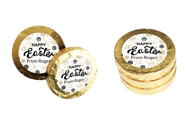 Sophisticated Custom Easter Chocolate Coins